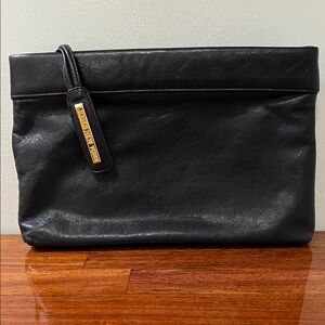 Black Leather women’s Clutch